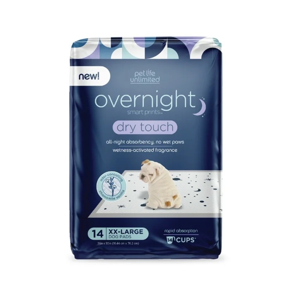 Pet Life Unlimited Dog Pads, Smart Prints, XXL, Overnight, 14ct NWT